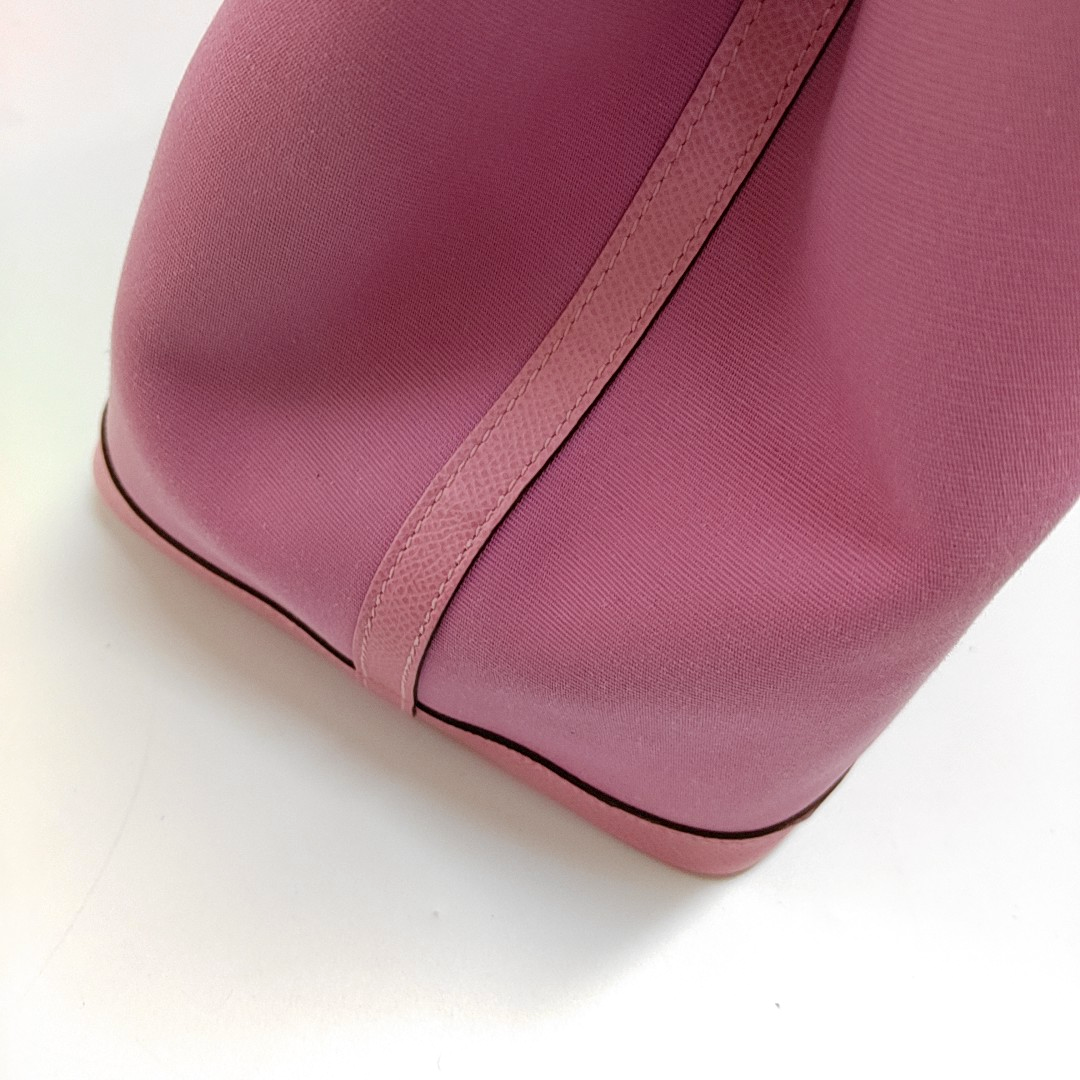 HERMÈS Garden Party 36 Mallow Purple Canvas Garden Bag with Silver Hardware-(SKU)-953624546