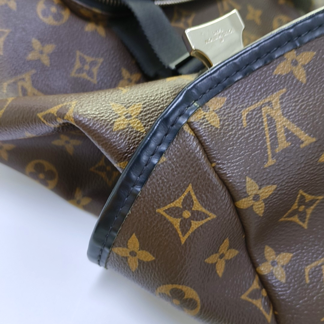 LOUIS VUITTON ZACK Medium Brown Coated Canvas Monogram Backpack Tote Bag Silver Hardware-(SKU)-965082946
