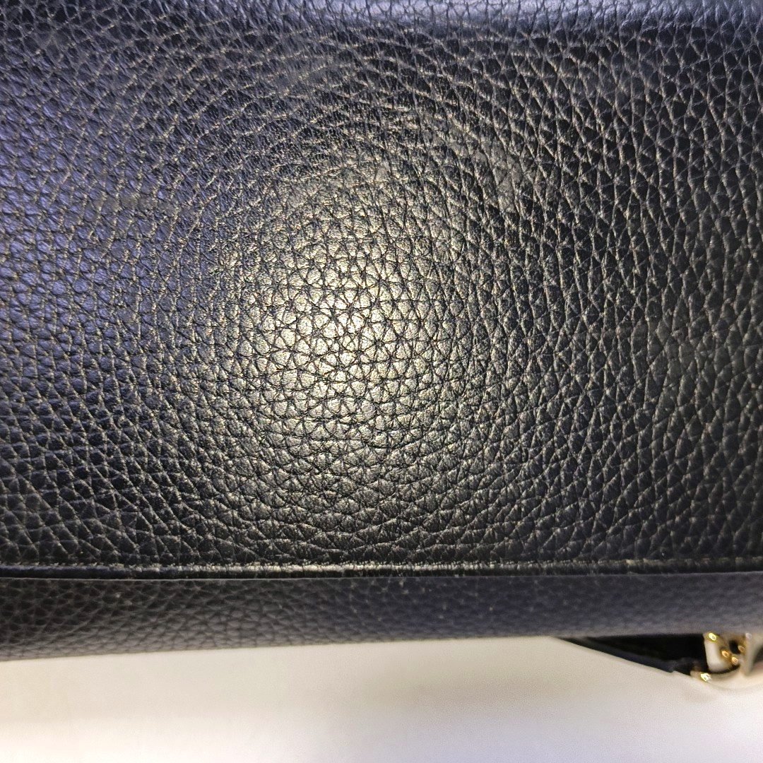 TORY BURCH Taylor Black leather crossbody bag handbag Golden hardware Removable shoulder strap-(SKU)-940194688