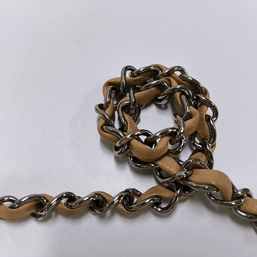 CHANEL CLASSIC FLAP Medium Beige Lamb Leather Quilted Shoulder Bag with Removable Strap-(SKU)-966780934