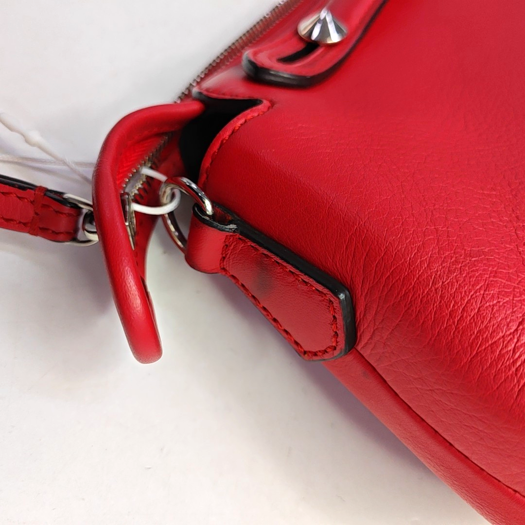 FENDI By The Way Medium size Red Cowhide Single Shoulder Bag Handbag Crossbody Bag Silver Hardware Removable shoulder strap-(SKU)-959153468