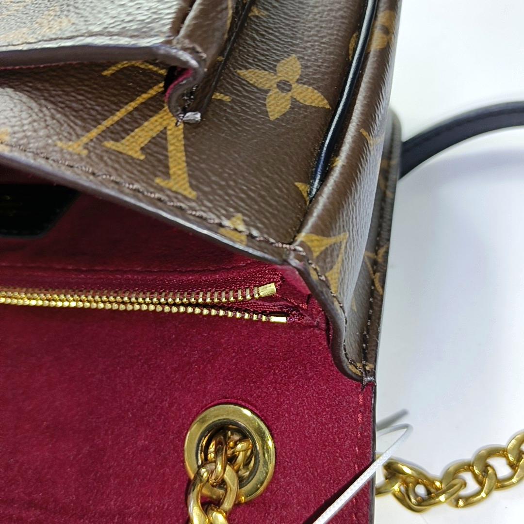 LOUIS VUITTON PASSY Brown Coated Canvas Monogram Shoulder Bag Crossbody with Gold Hardware-(SKU)-954357157