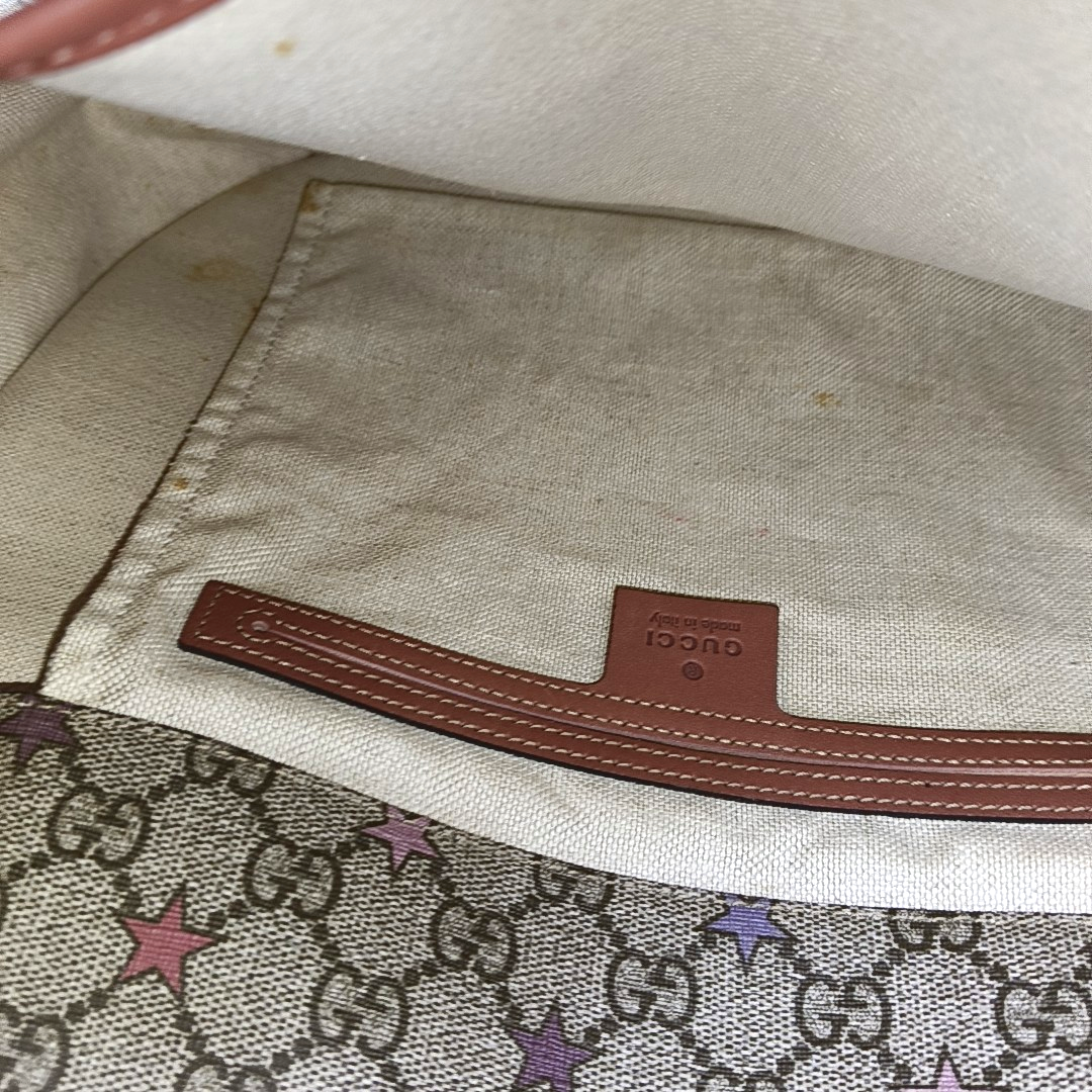 GUCCI Multicolor Coated Canvas Vintage Print Single Shoulder Bag Crossbody Bag Golden hardware-(SKU)-953527421
