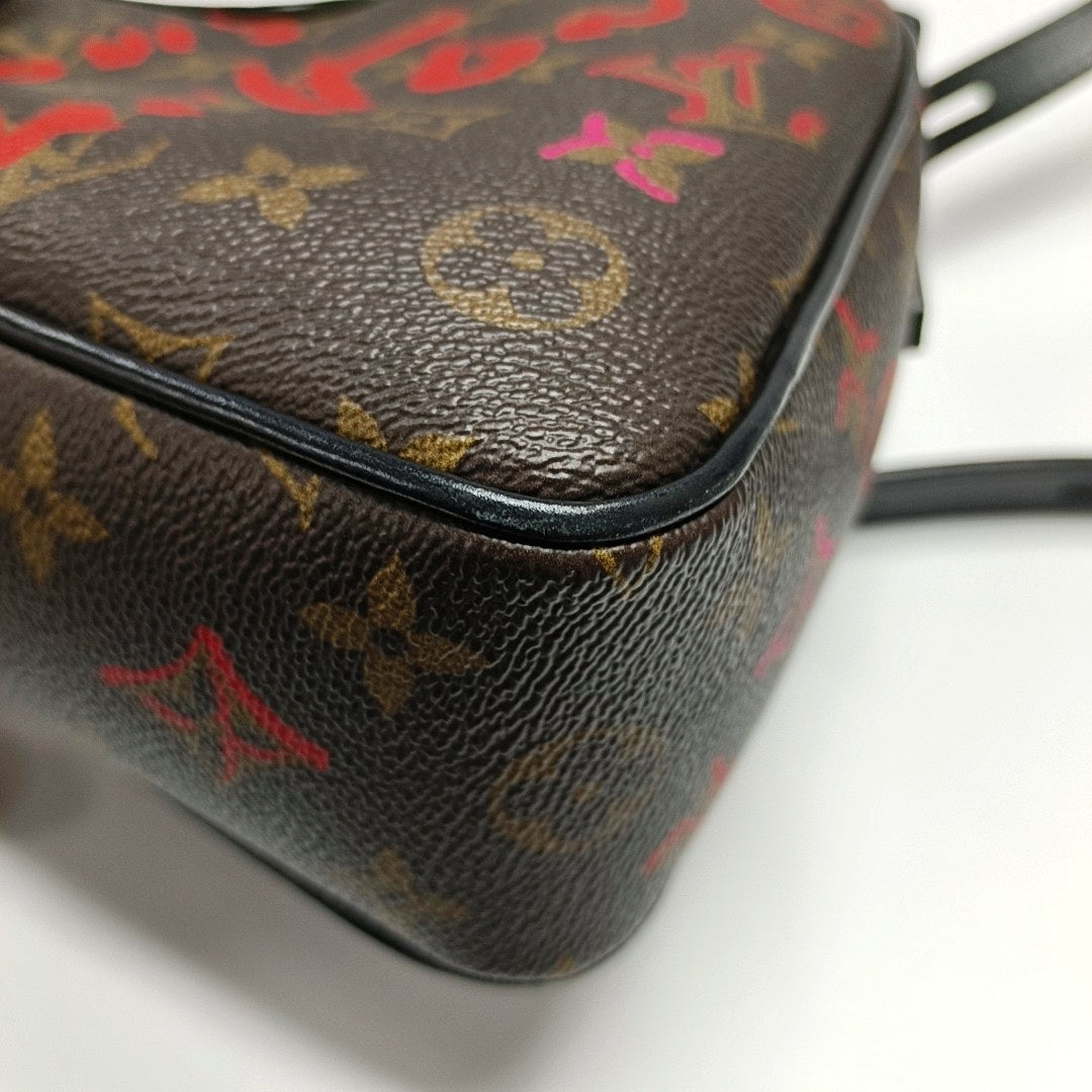 LOUIS VUITTON GAME ON Brown Coated Canvas Monogram Single Shoulder Bag Tote Bag Crossbody Bag Golden Hardware-(SKU)-970765568