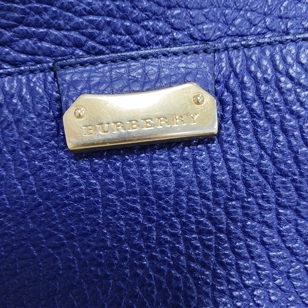 BURBERRY Harrogate Dark Blue Leather Crossbody Shoulder Bag Golden hardware Removable shoulder strap-(SKU)-942274360