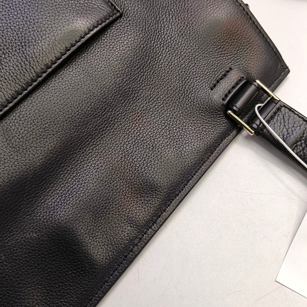 CELINE EDGE Black cowhide tote bag Silver Hardware-(SKU)-952921154