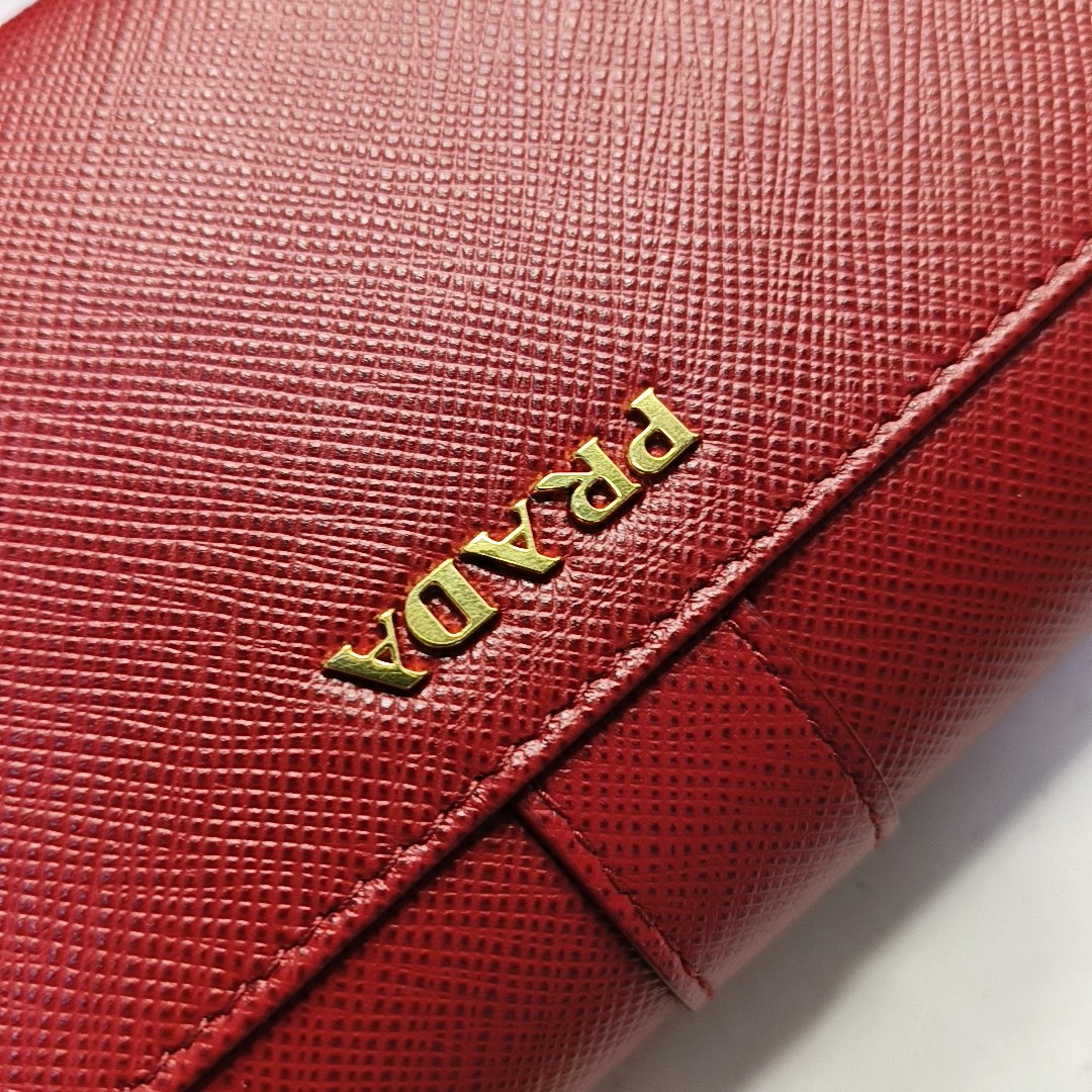 PRADA Cahier mini Red Leather Wallet Sub-bag-(SKU)-951259291
