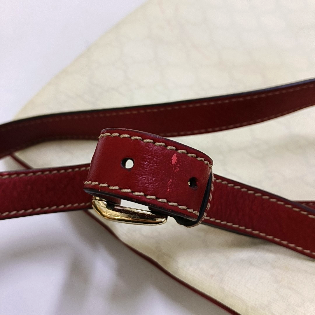 GUCCI Beige Canvas Crossbody Bag Shoulder Bag Tote Golden hardware-(SKU)-954279635