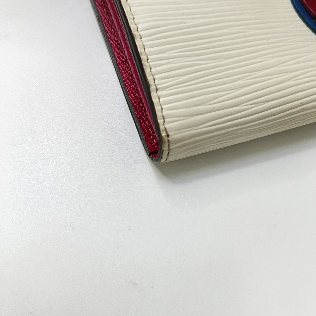 LOUIS VUITTON SARAH 白色EPI牛皮水波纹钱包 Silver Hardware-(SKU)-958343109