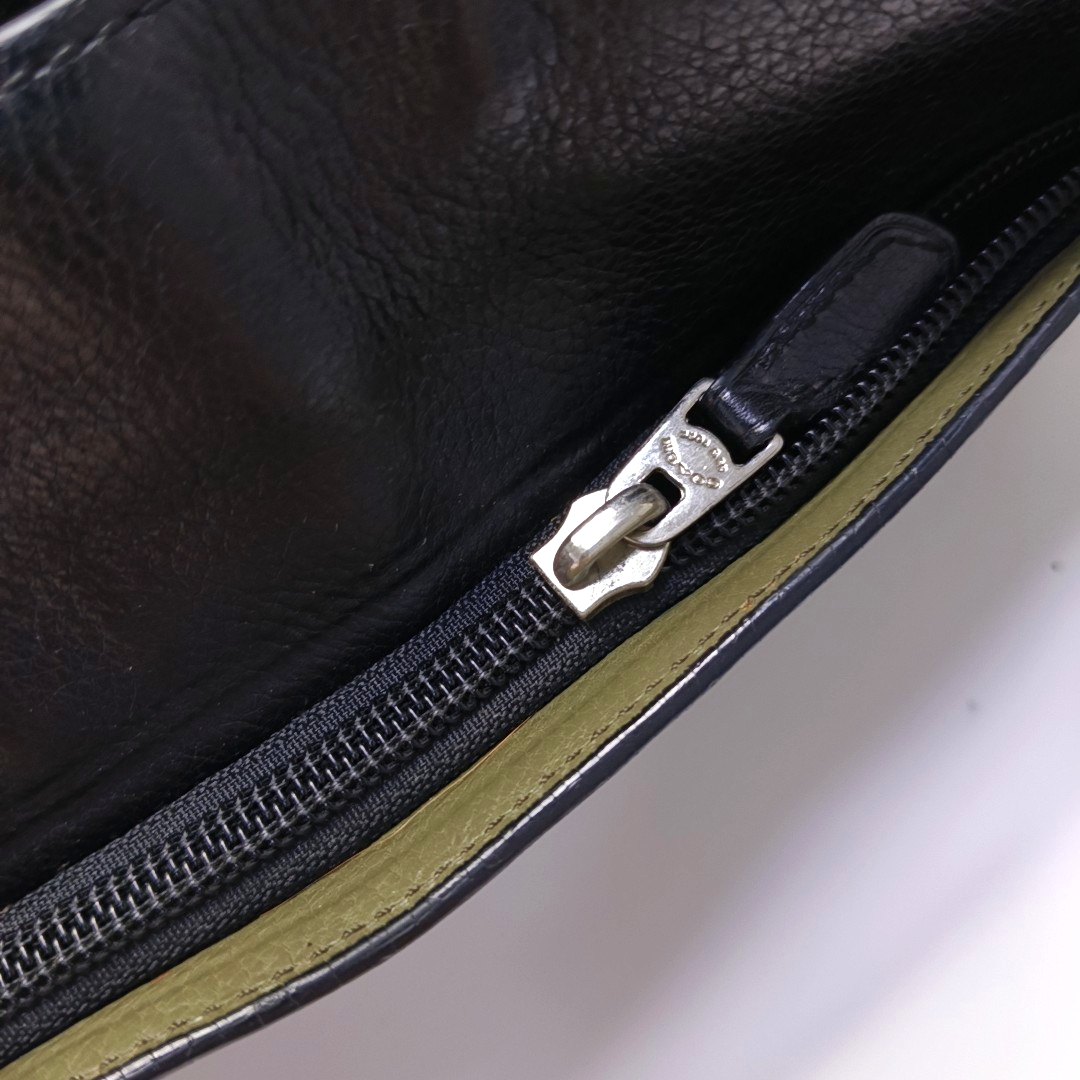 COACH Green Leather Crossbody Single Shoulder Bag Silver Hardware-(SKU)-951540005
