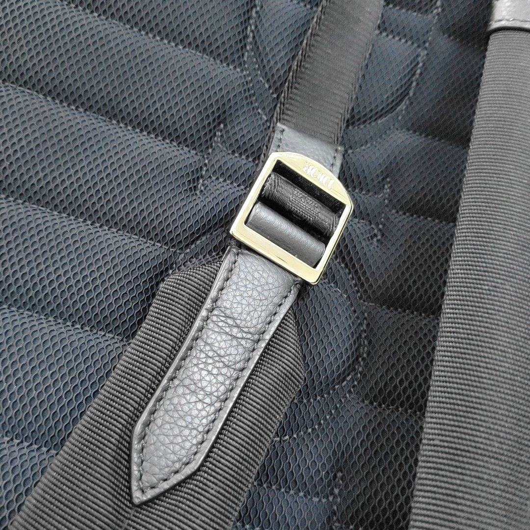 DIOR Explorer Black Canvas Monogram Quilted Backpack Golden Hardware-(SKU)-966460846