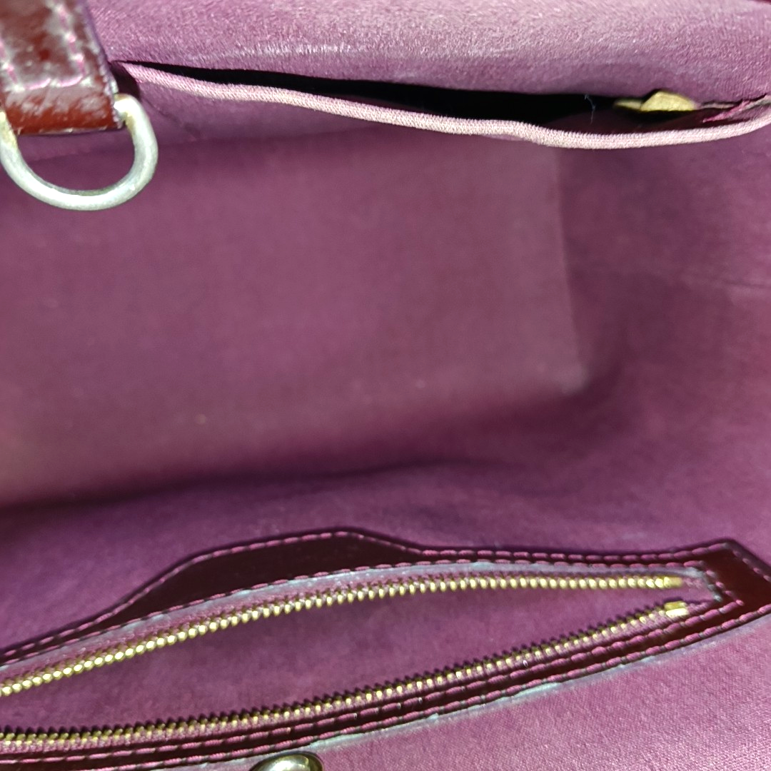 LOUIS VUITTON AVALON Large size Burgundy Cowhide Monogrammed Single Shoulder Handbag Golden hardware-(SKU)-959058855