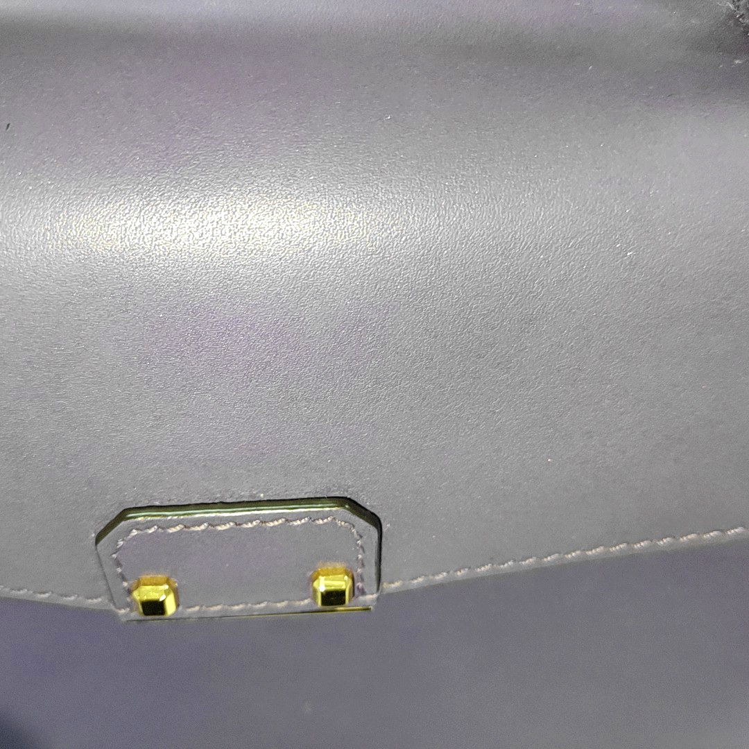 MCM Purple Leather Single Shoulder Bag Handbag Crossbody Bag Golden hardware Removable shoulder strap-(SKU)-14183353
