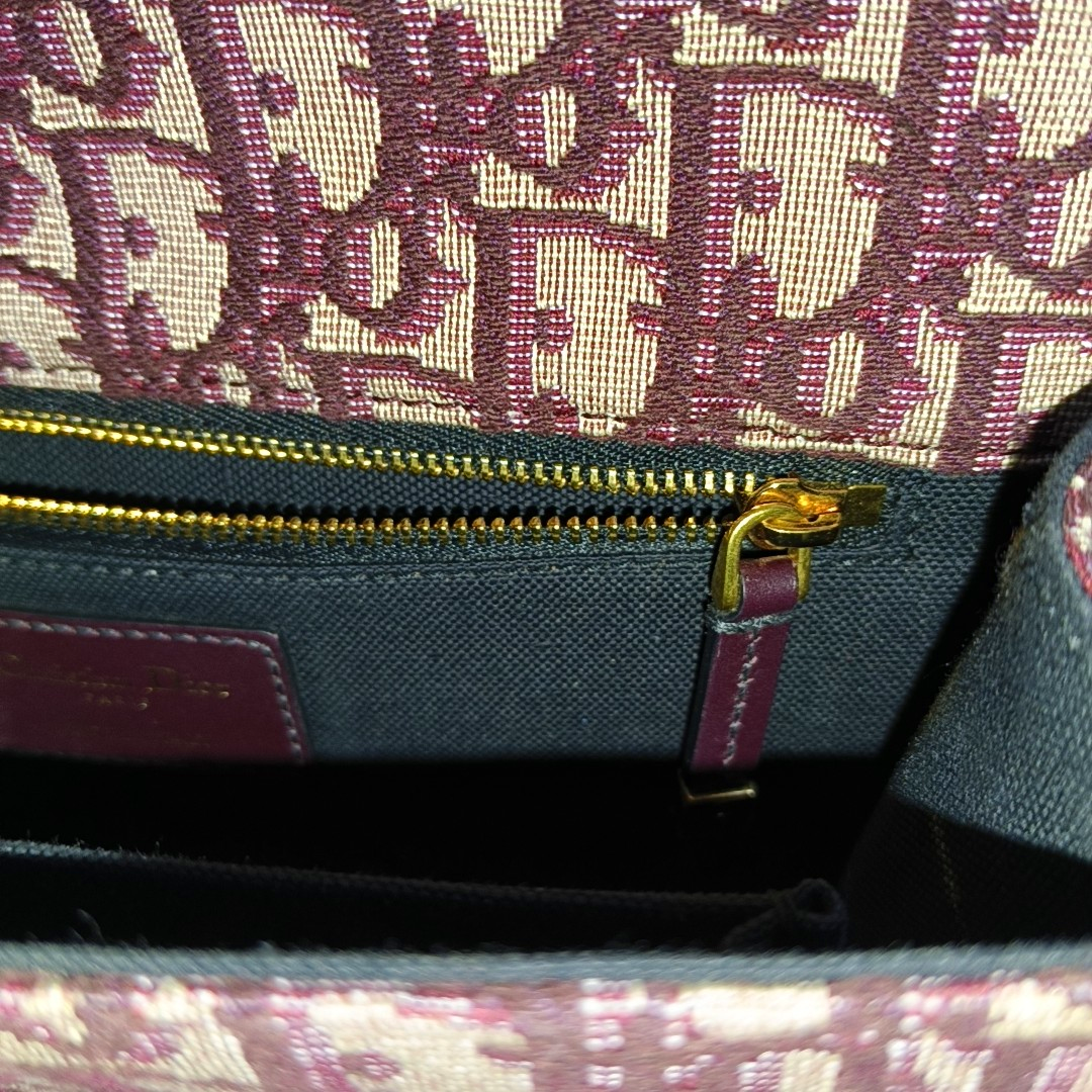 DIOR 30 Montaigne Red Canvas Monogram Montaigne Bag Single Shoulder Bag Gold Hardware Removable Strap-(SKU)-959967300