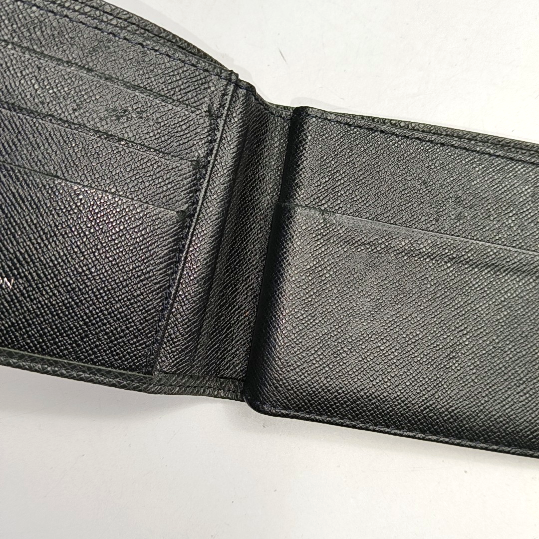 LOUIS VUITTON AMERIGO Black Cowhide Wallet Silver Hardware-(SKU)-951116576