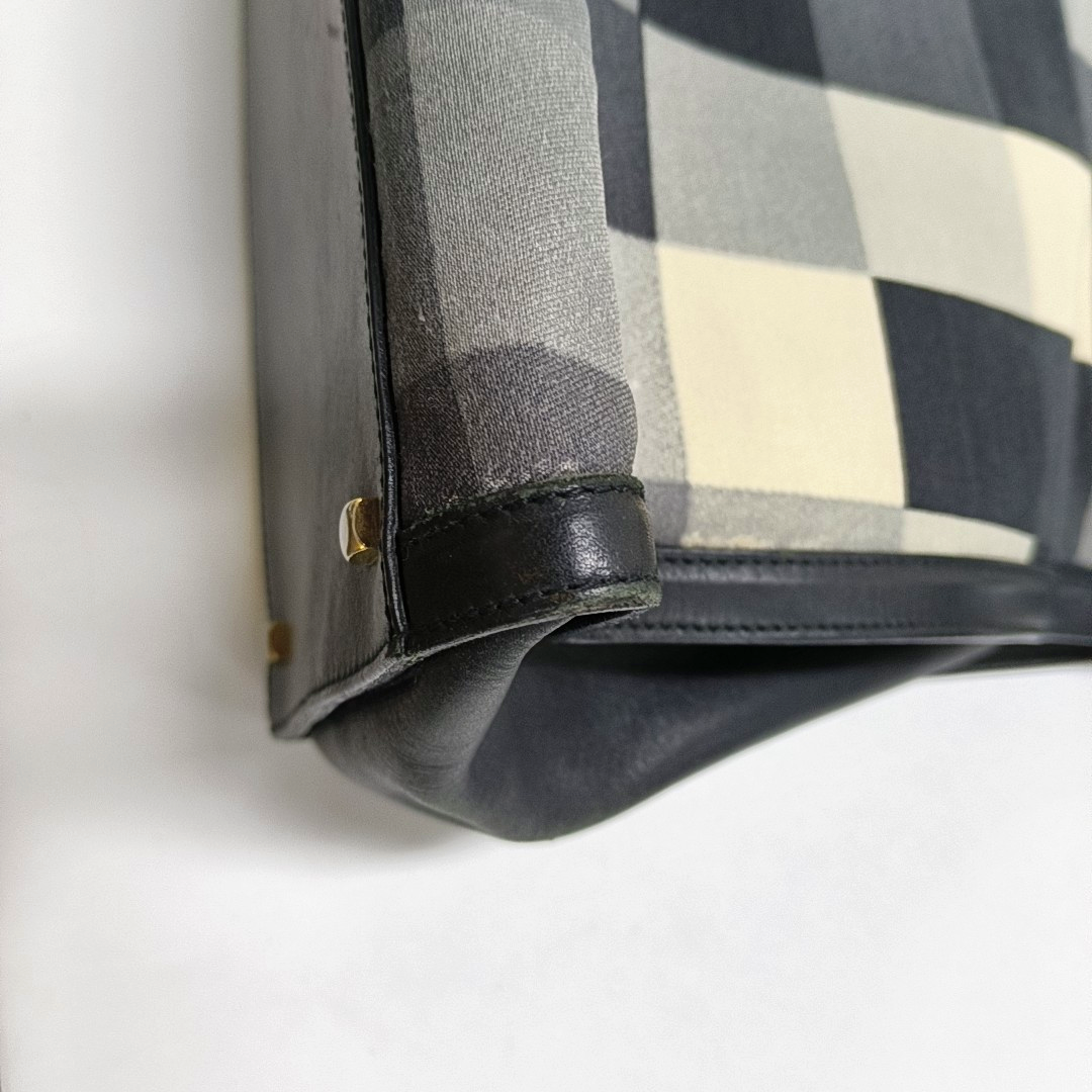 FERRAGAMO Multicolor Fabric Single Shoulder Bag, Handbag Golden Silver Hardware Removable shoulder strap-(SKU)-944274494