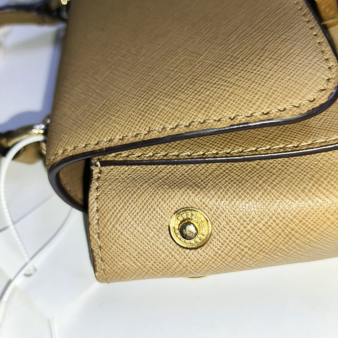 MICHAEL KORS Small size Khaki Leather Embossed Crossbody Bag, Handbag, Shoulder Bag Golden hardware Removable shoulder strap-(SKU)-940776973