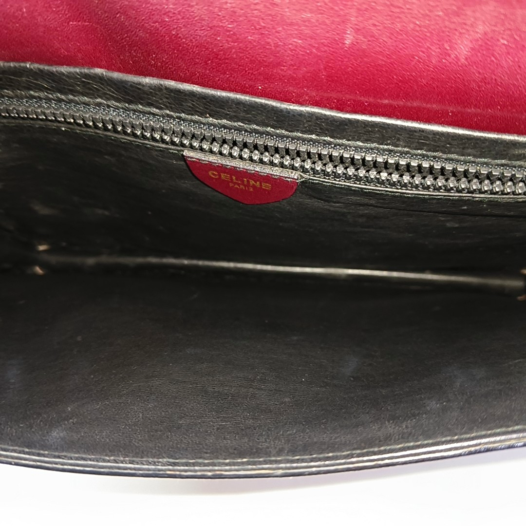 CELINE Red Calfskin Triumph Handbag Golden hardware-(SKU)-949081415