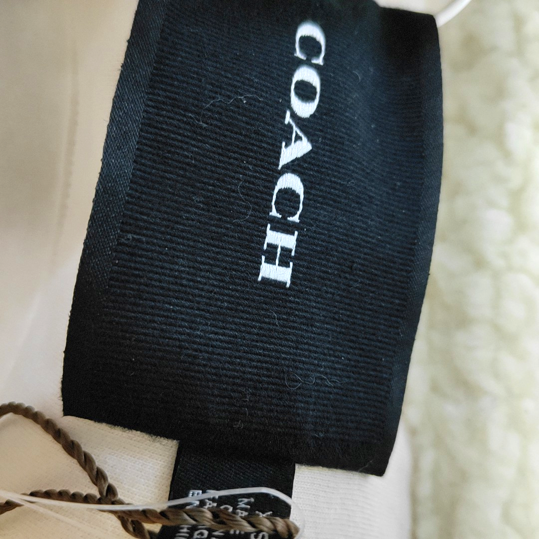 COACH XXScode 冬季米白色涤纶/聚酯纤维女士Long袖短款其他外套-(SKU)-928590567