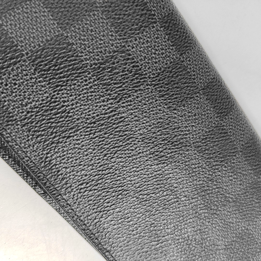 LOUIS VUITTON BRAZZA Gray Coated Canvas Chessboard Plaid Wallet Silver Hardware-(SKU)-958664175