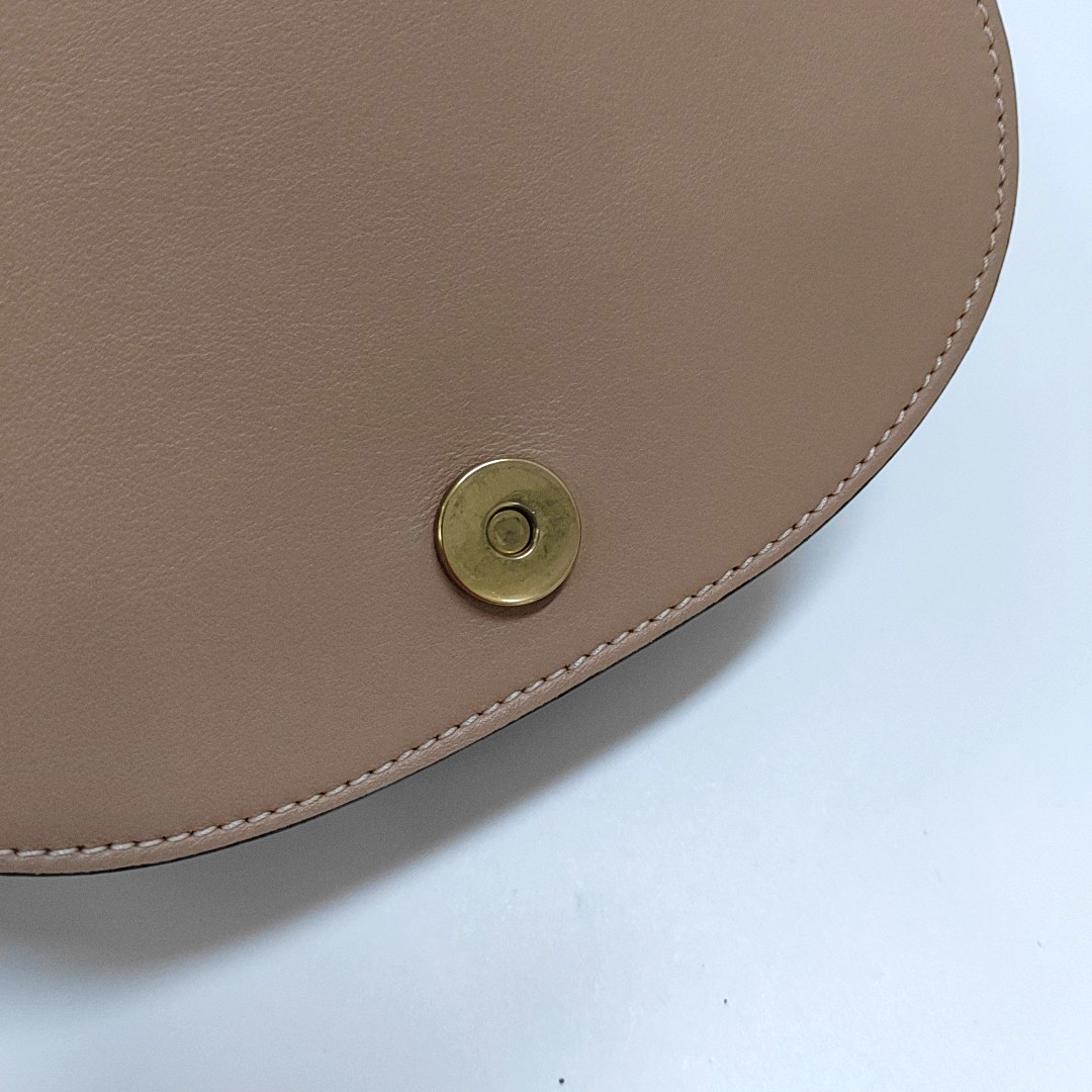 Chloé Nile Small size Nude Pink Cow Leather Shoulder Bag with Shoulder Strap Golden hardware Removable shoulder strap-(SKU)-956893921