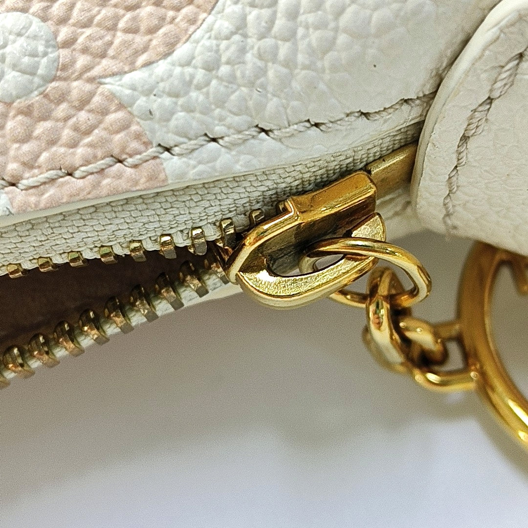 LOUIS VUITTON MOON Mini White Cowhide Monogram Single Shoulder Bag Tote with Gold Hardware-(SKU)-968691091