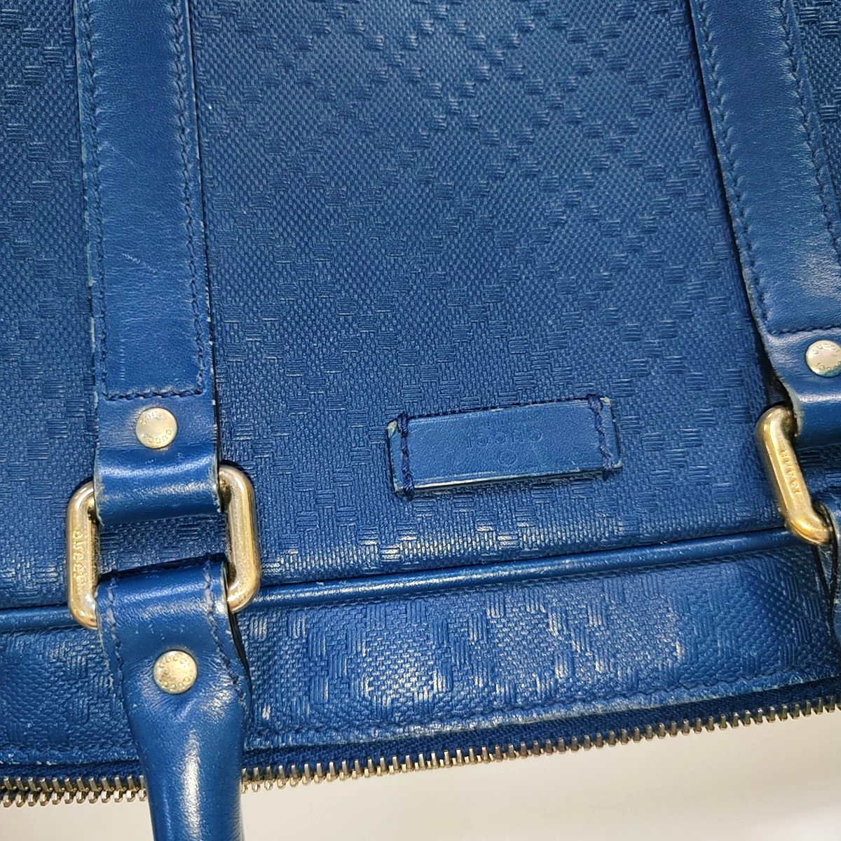 GUCCI Blue cowhide single shoulder bag Golden hardware Removable shoulder strap-(SKU)-941163649
