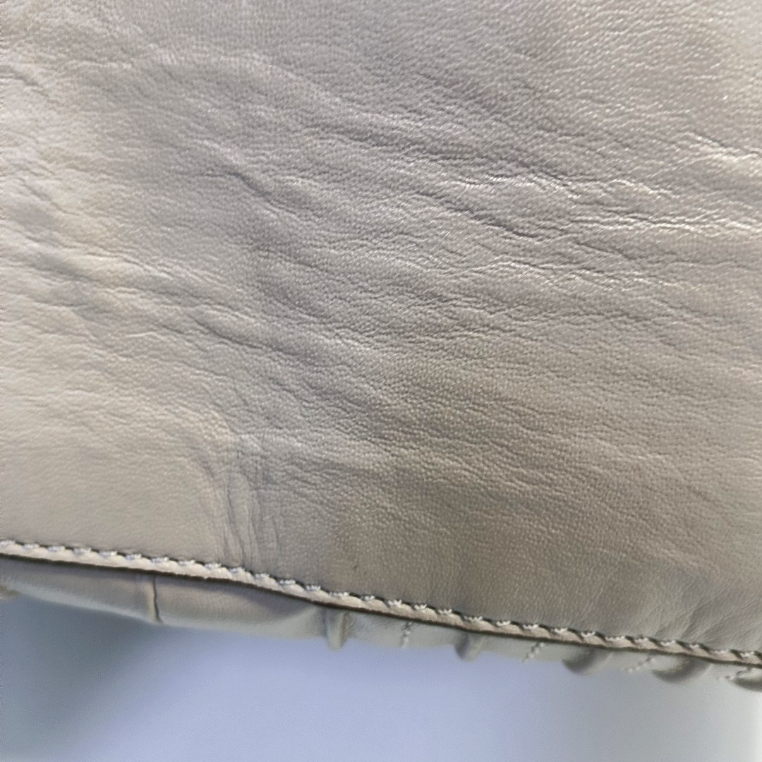 COACH Beige Leather Plaid Quilted Shoulder Bag Golden hardware-(SKU)-943927608