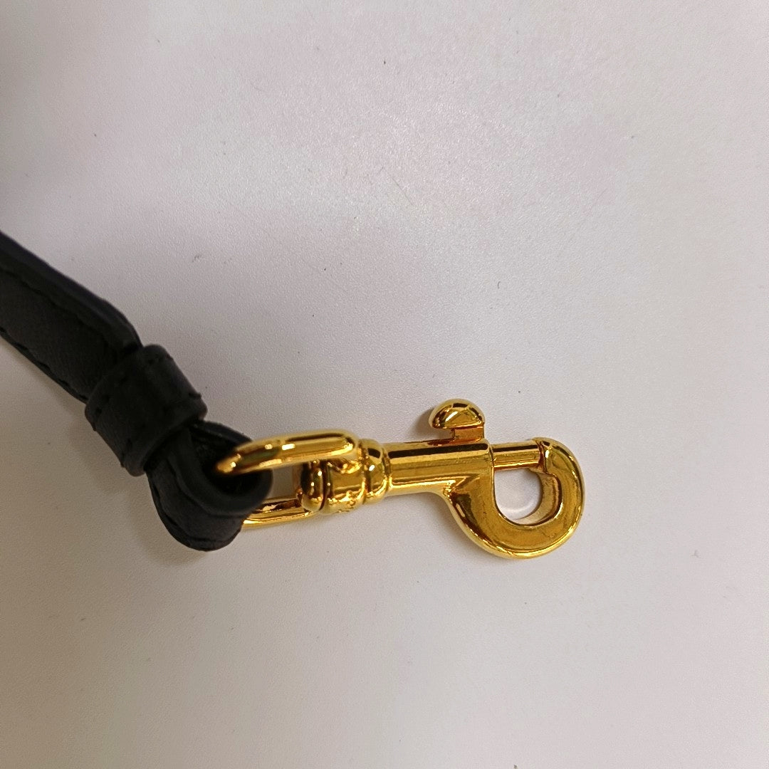 DIOR Travel Vanity Black Leather Woven Make-up Box Single Shoulder Bag Crossbody Bag Handbag Removable Strap Gold Hardware Accessories Included-(SKU)-968827217