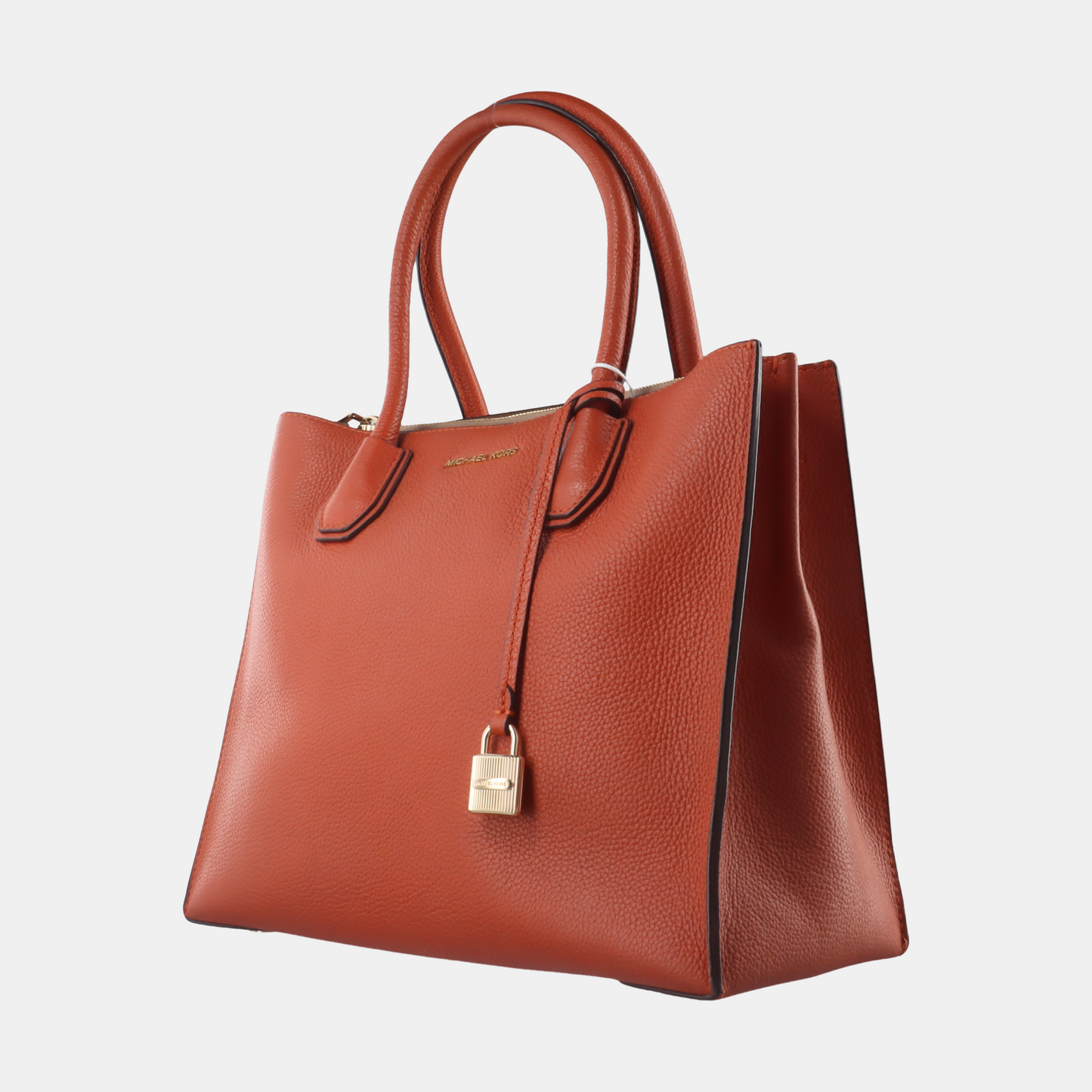MICHAEL KORS Mercer Large size Orange Cowhide Single Shoulder Bag Crossbody Tote Golden hardware Removable shoulder strap-(SKU)-929074479