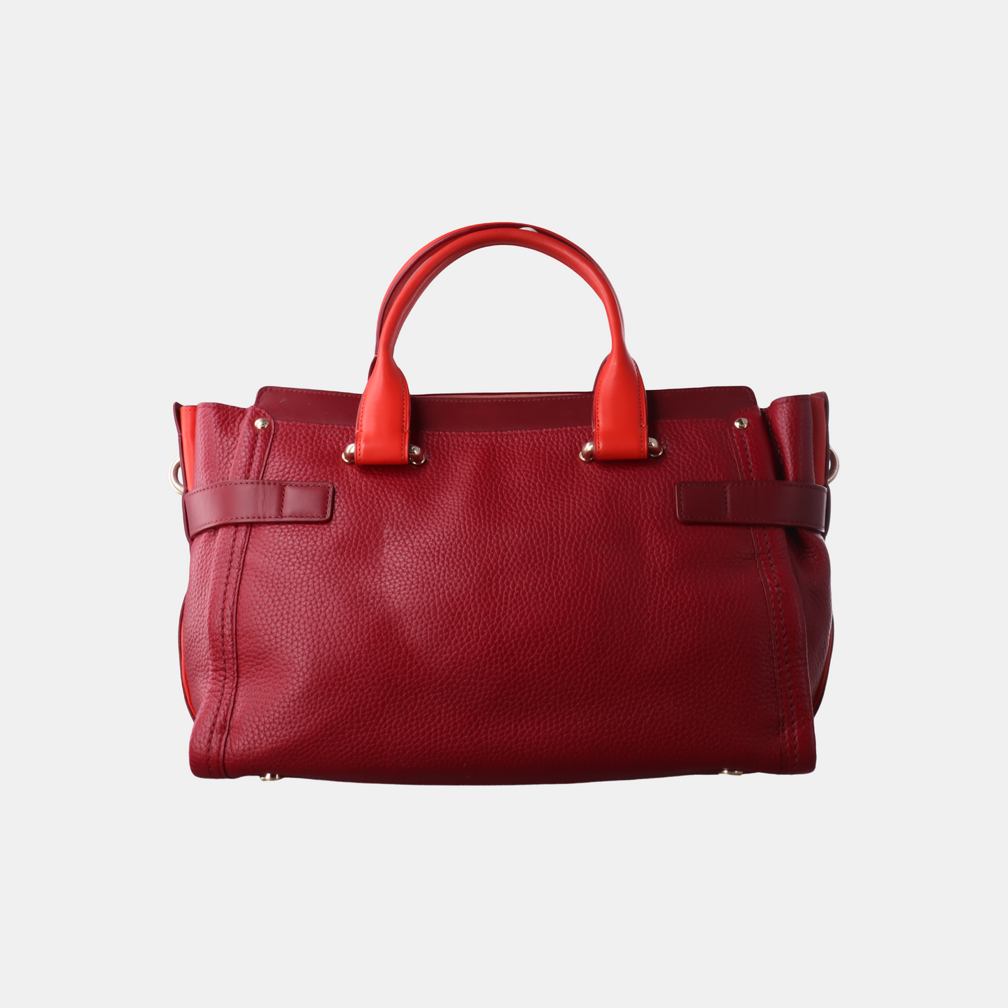 COACH SWAGGER Maroon Cowhide Single Shoulder Bag Handbag Golden hardware Removable shoulder strap-(SKU)-934444817