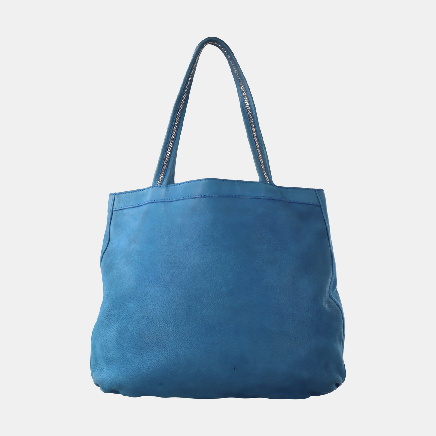 FENDI Tote bag 蓝色牛皮双FShoulder Bag Handbag Silver Hardware-(SKU)-13379414