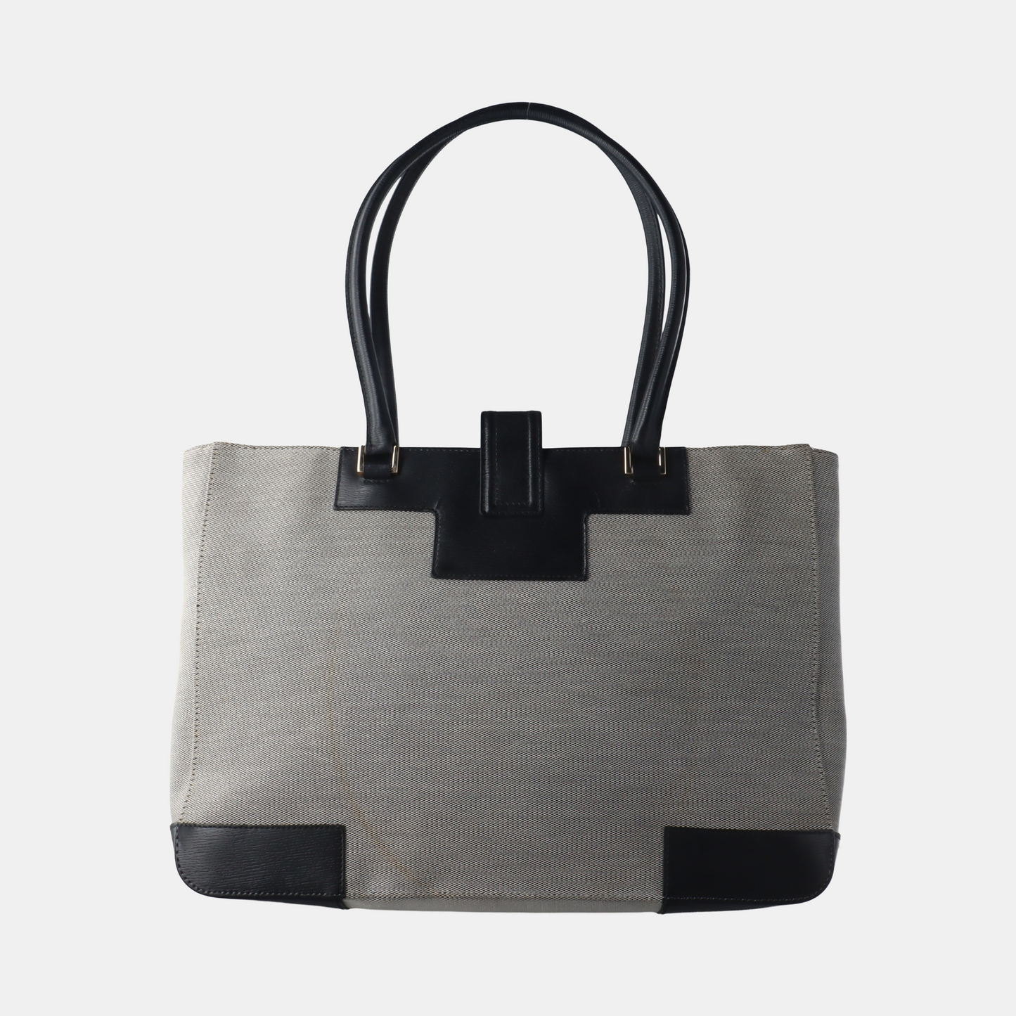 GUCCI Tote bag Gray Fabric Single Shoulder Bag Handbag Silver Hardware-(SKU)-14339231