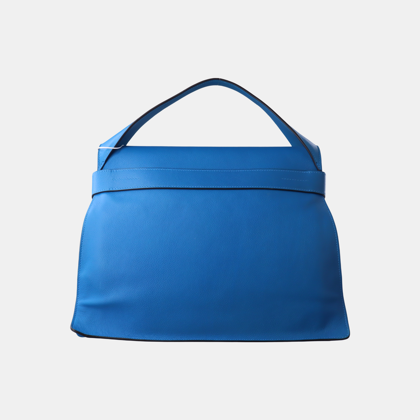HERMÈS Etribelt Tanzanian Blue Evercolor Leather Tote Bag Silver Hardware 🅀 Stamp-(SKU)-931664662