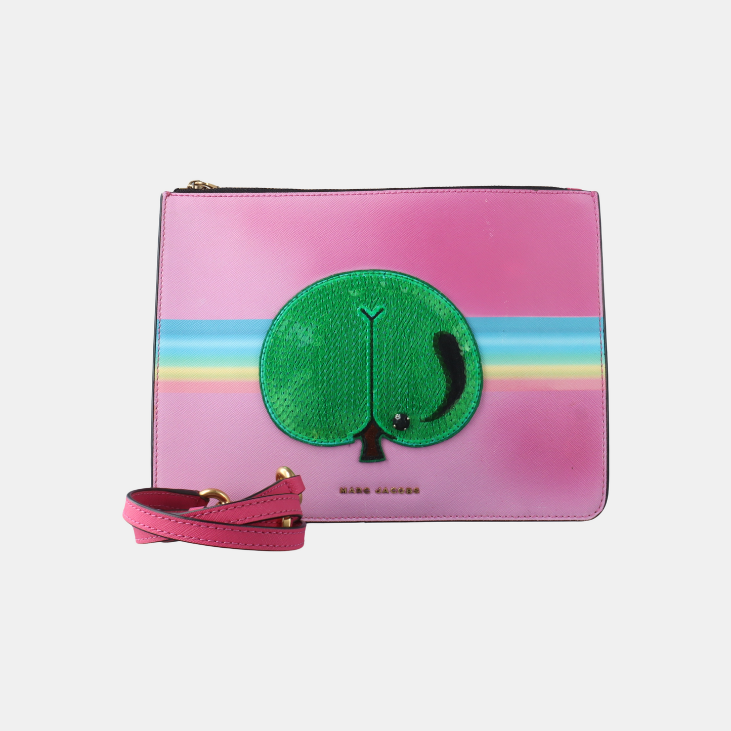 MARC JACOBS Snapshot Fuchsia leather collage quilted single shoulder bag, crossbody bag Golden hardware Removable shoulder strap-(SKU)-930635804