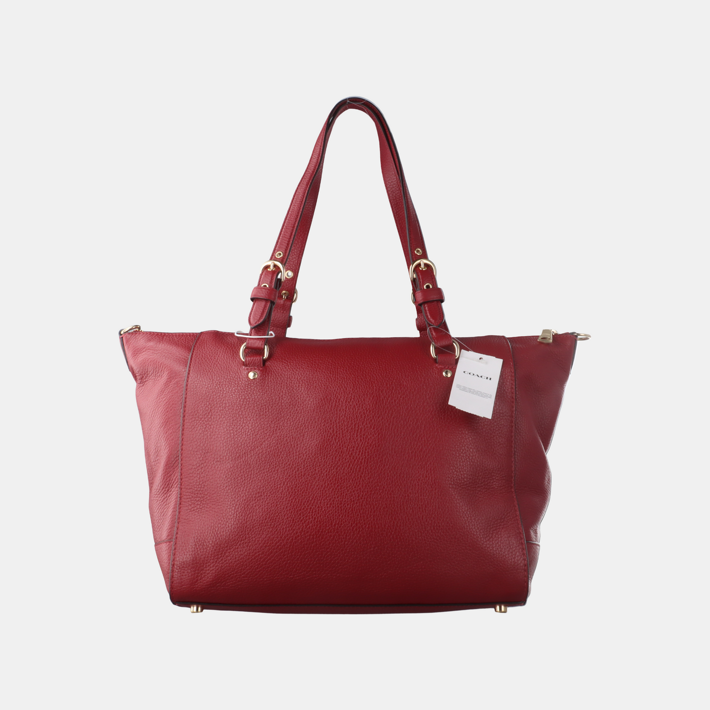 COACH PRAIRIE Red Leather Carriage Single Shoulder Bag Golden hardware Removable shoulder strap-(SKU)-14428305