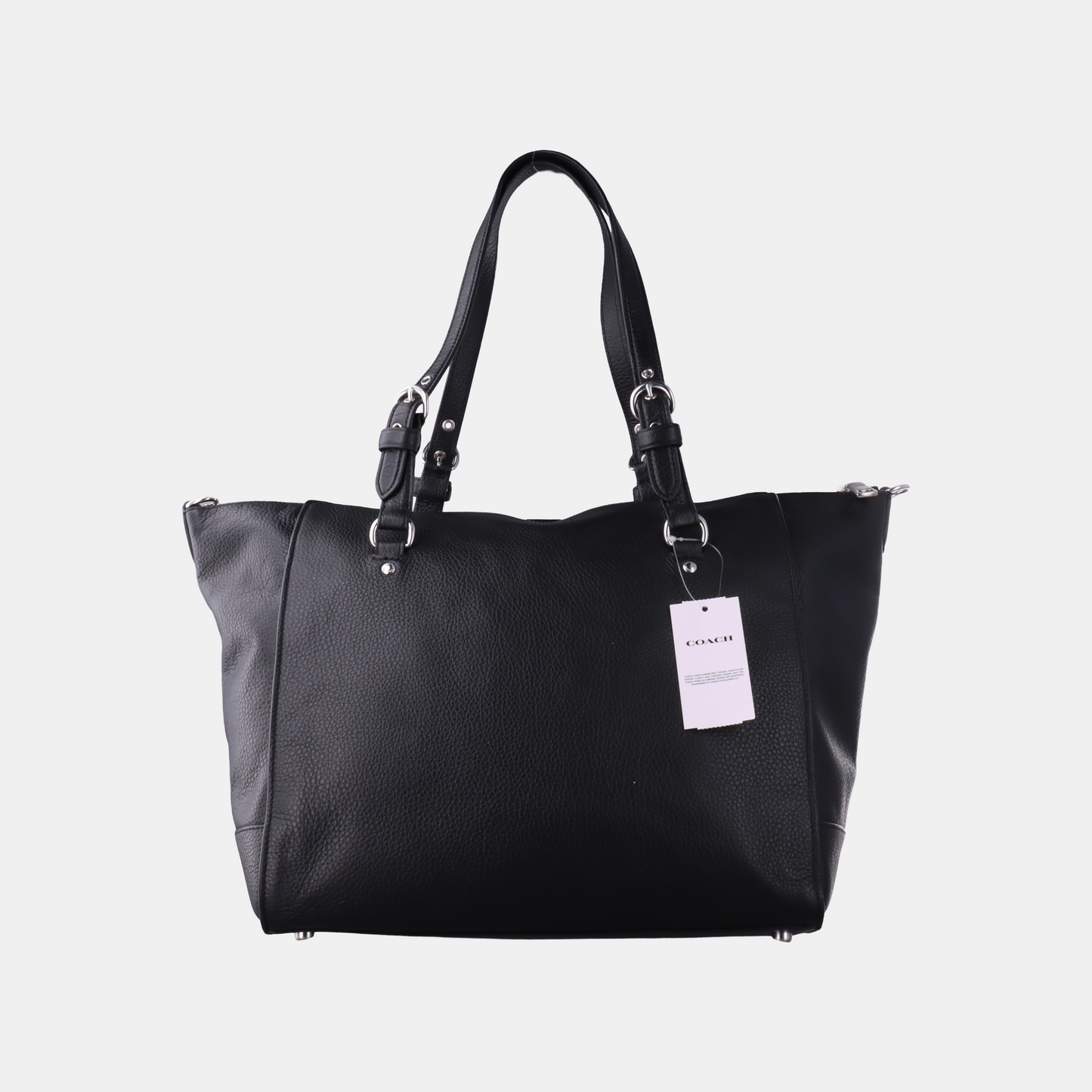 COACH PRAIRIE Black Leather Single Shoulder Bag Handbag Silver Hardware shoulder straps-(SKU)-934854540