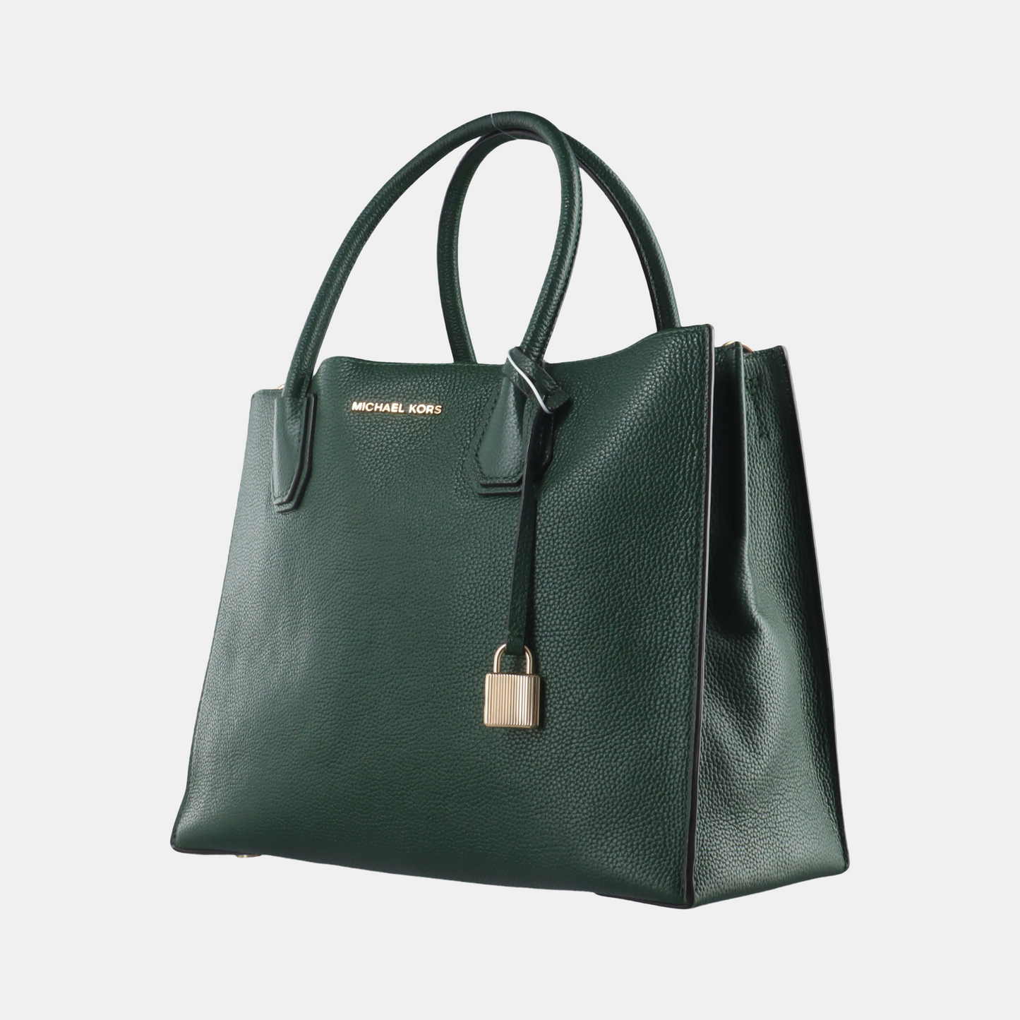 MICHAEL KORS Mercer Large size Dark Green Leather Crossbody Bag Single Shoulder Bag Handbag Golden hardware Removable shoulder strap-(SKU)-931190190