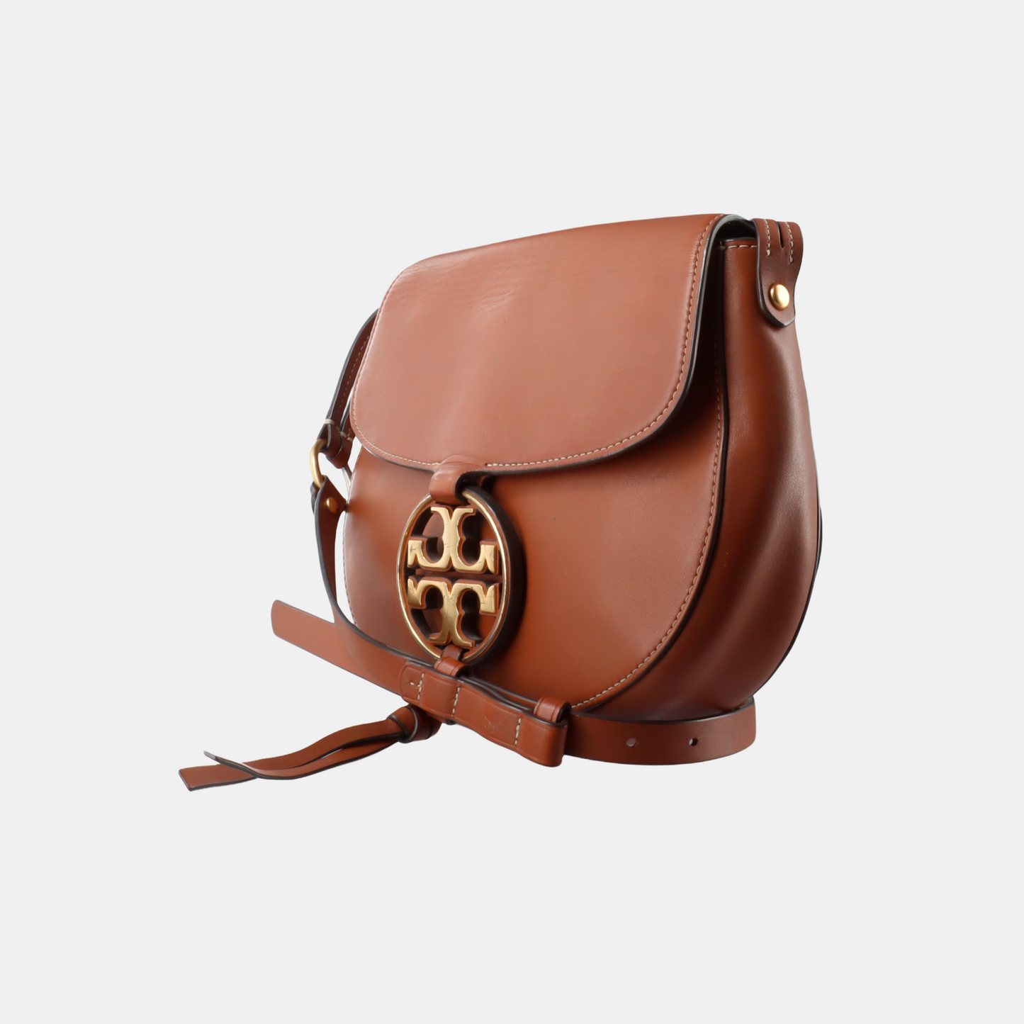 TORY BURCH Miller Brown Cowhide Fringe Sling Bag Single Shoulder Bag Golden hardware-(SKU)-14041116