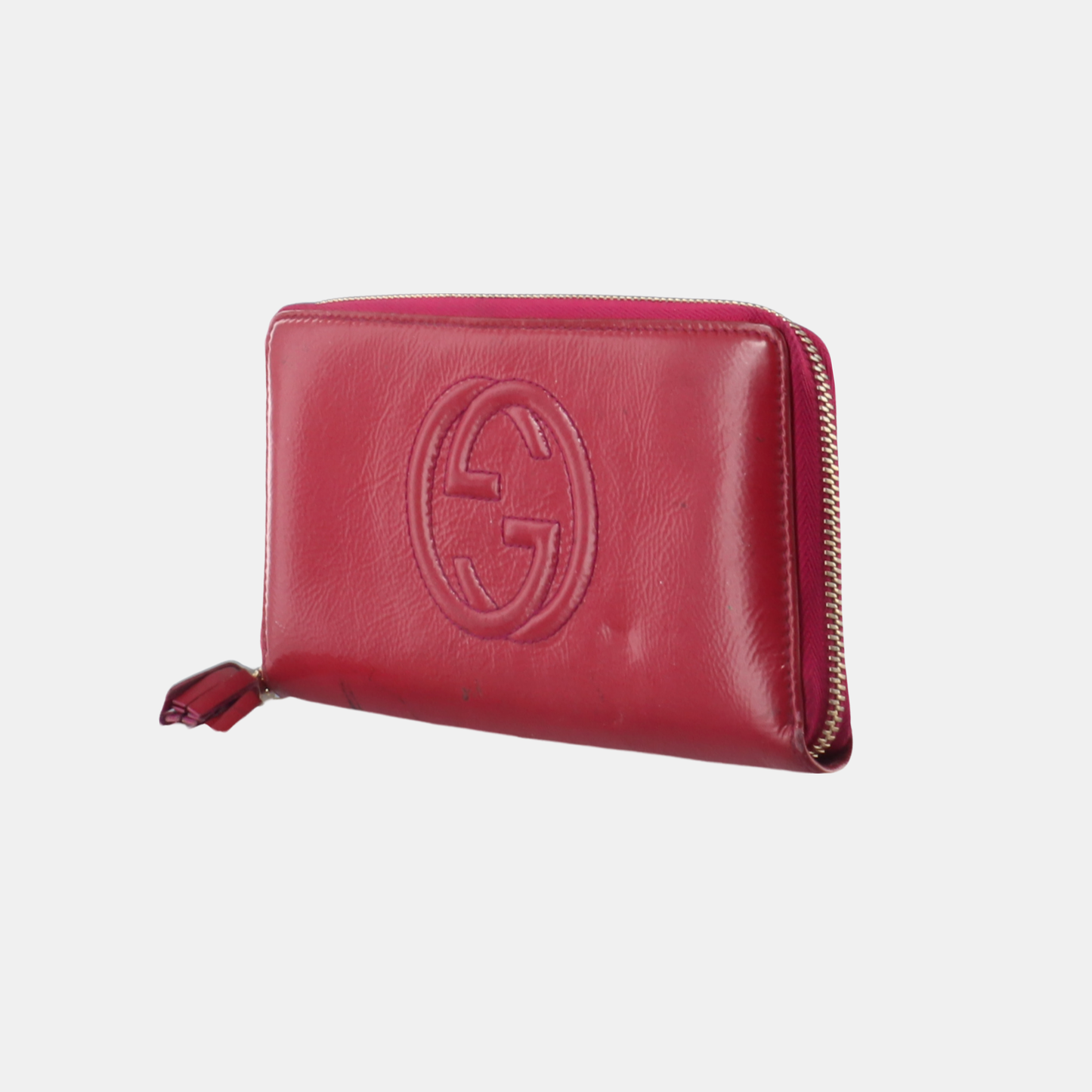 GUCCI Soho Red Leather Tassel Wallet Golden hardware-(SKU)-14500964