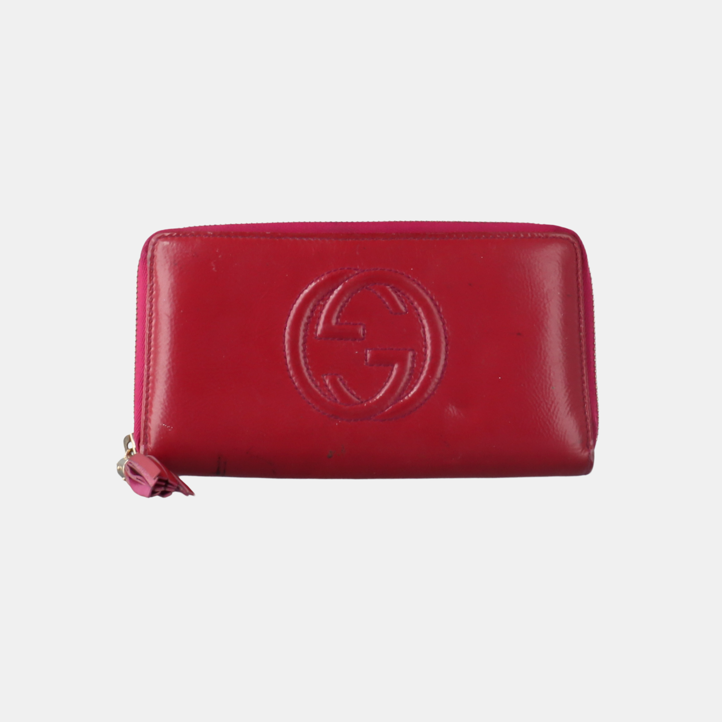 GUCCI Soho Red Leather Tassel Wallet Golden hardware-(SKU)-14500964