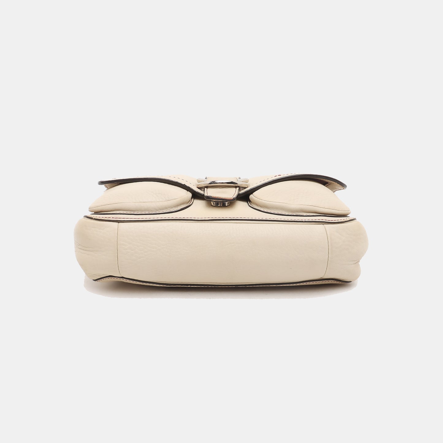 COACH Beige Leather Single Shoulder Bag Handbag Silver Hardware Removable shoulder strap-(SKU)-929326305