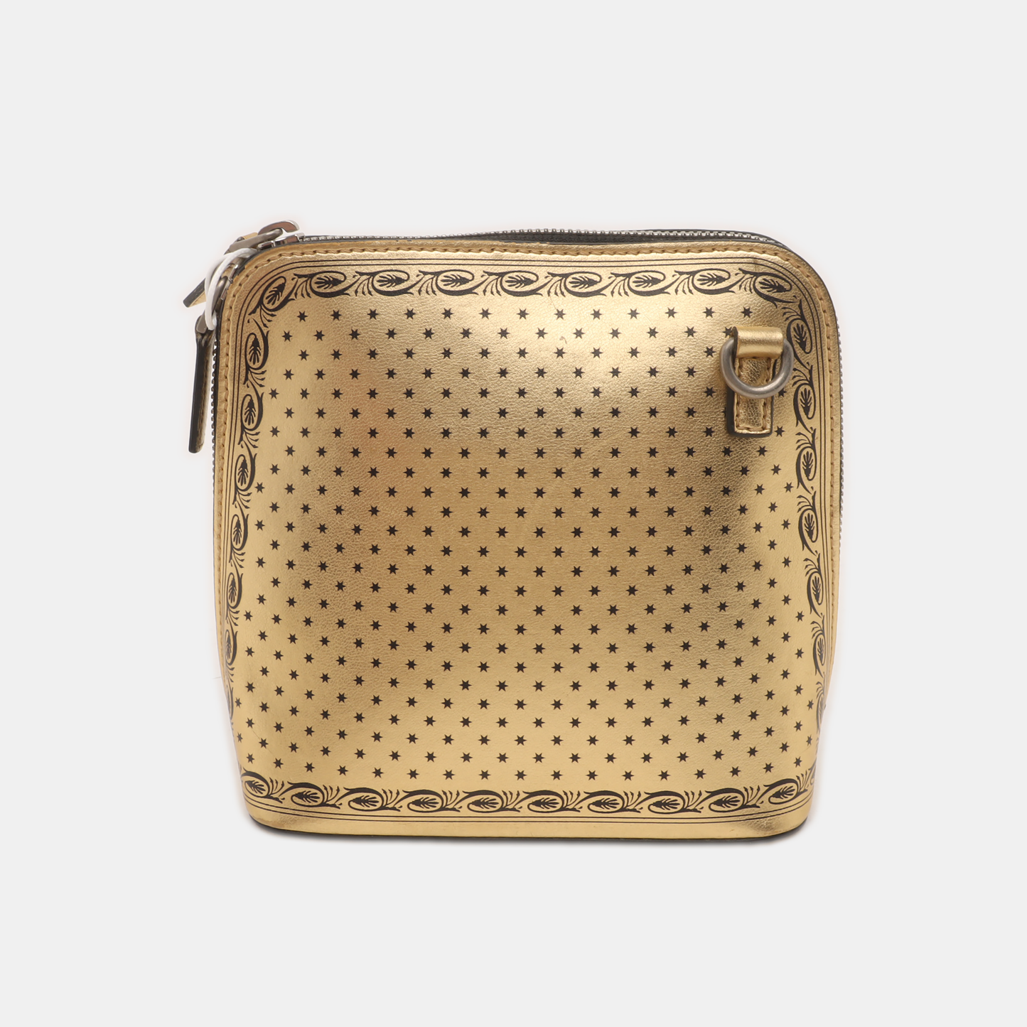 GUCCI Gucci x Sega Champagne Cowhide Printed Crossbody Bag Shoulder Bag Silver Hardware Removable shoulder strap-(SKU)-930001386