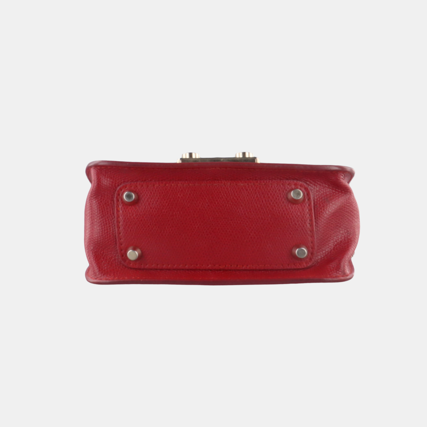 FURLA Metropolis Red Leather Printed Crossbody Single Shoulder Bag Golden hardware Removable shoulder strap-(SKU)-931098116