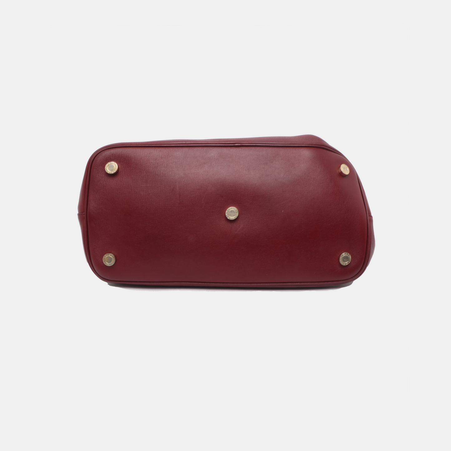 BVLGARI ISABELLA ROSSELLINI Burgundy Cowhide Single Shoulder Bag Handbag Crossbody Golden hardware Removable shoulder strap-(SKU)-931850112