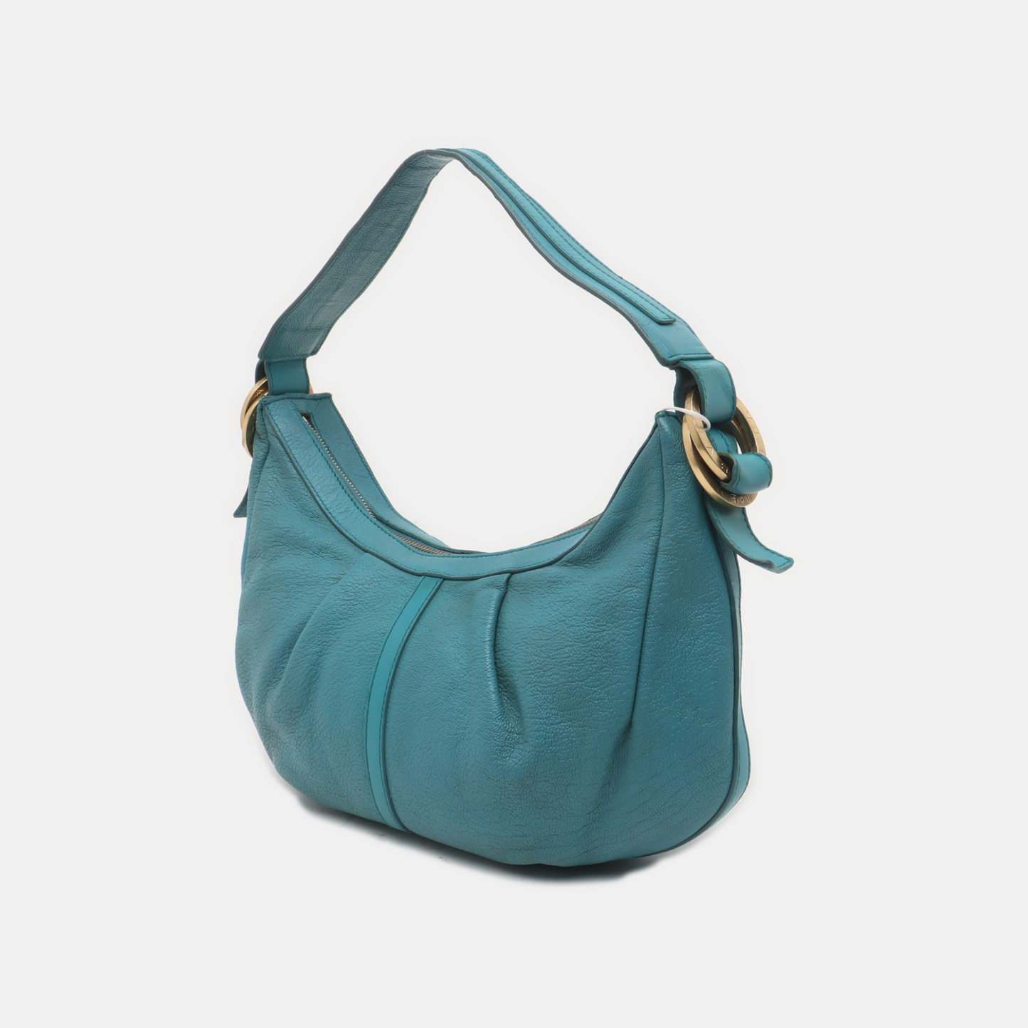 BVLGARI Light Blue Cowhide Single Shoulder Bag Golden hardware-(SKU)-935263487