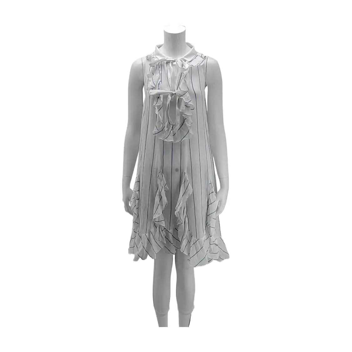 Chloé XScode Summer White Cotton Women's Sleeveless Maxi Dress-(SKU)-935763970