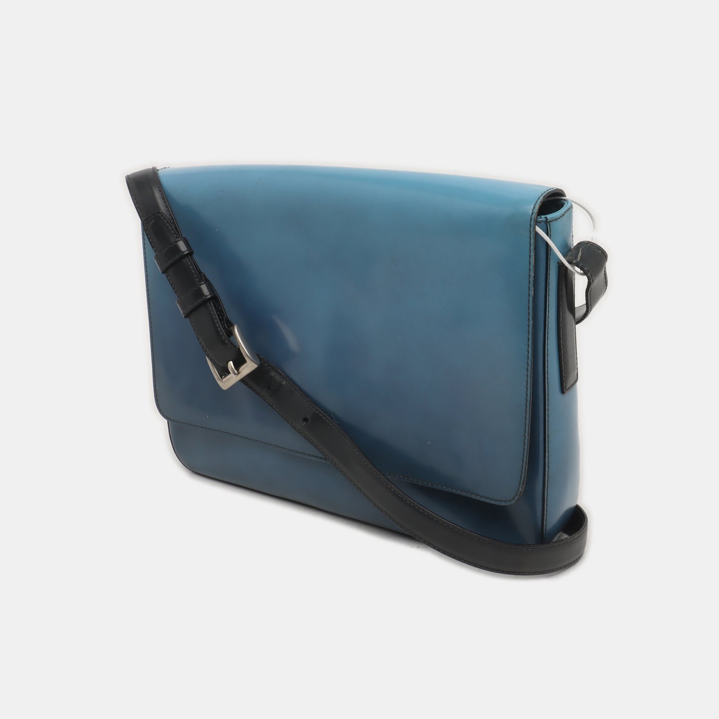 PRADA Blue cowhide single shoulder bag Silver Hardware-(SKU)-935766578