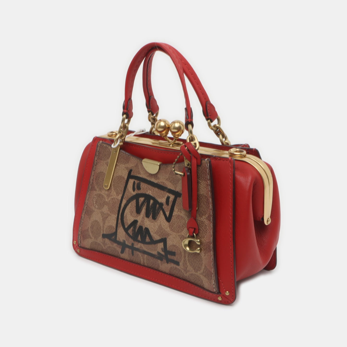 COACH DREAMER 21 Color Block Coated Canvas Crossbody Bag Tote Bag Single Shoulder Bag Golden hardware Removable shoulder strap-(SKU)-935605696