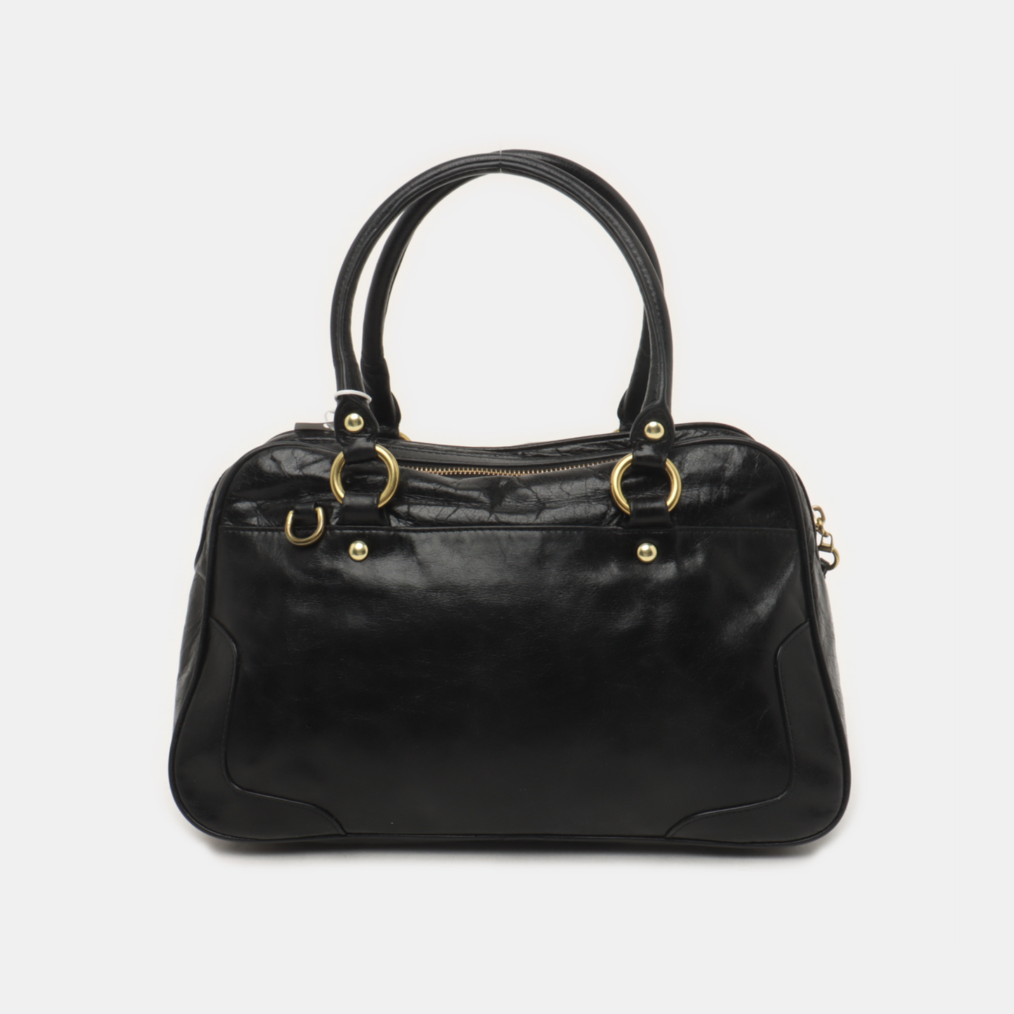 COACH Tote bag Black cowhide tote bag Golden hardware-(SKU)-935769196